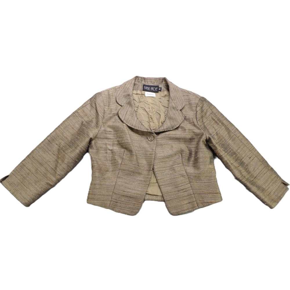 VTG Isabel Ardee Neiman Marcus Cropped Jacket Women 6 Multicolor Textured 90 USA
